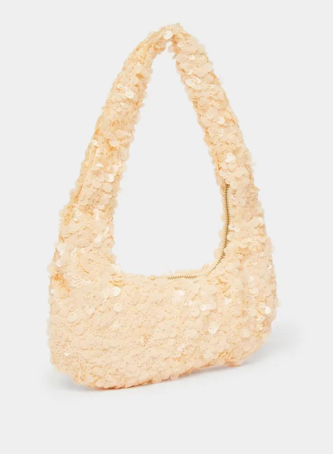 ستايلي حقيبة كتف مزينة بالترتر